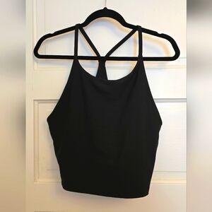 Old Navy Black Cropped Workout Top